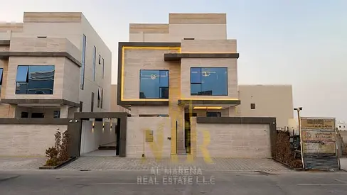 Luxury villa for sale in Al Zahia | 5 master bedrooms | Swimming pool and elevator | Electricity, water and air conditioning included
