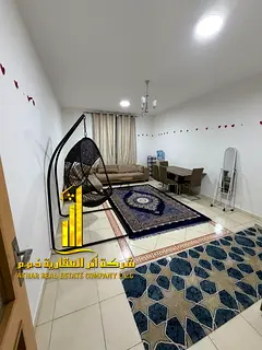 Luxury apartment, second occupancy. Two bedrooms, living room, and open balcony. Ajman, Al Rashidiya