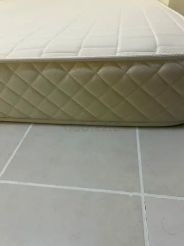Double Mattress in Good Condition - Clean Light Beige