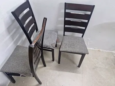 Dining chairs wooden with soft cushions for sale