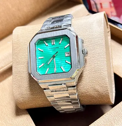 Patek Philippe style stainless steel men's watch with date (in box)🔥🔥🔥🔥