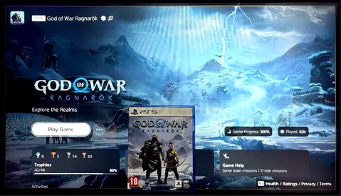 GOW RAGNAROK PS5 game