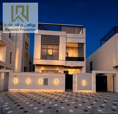 فيلا مودرن G+1+R للبيع في الحليو 1 – عجمان  فيلا مودرن بتصميم راقٍ وواجهة حجر بالكامل، تتميز بتوزيع عملي ومساحات واسعة، وتقع في منطقة الحليو 1 بعجمان،