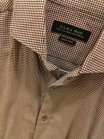 Zara Man slim fit checkered dress shirt - size M (smart shirt)