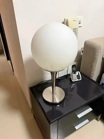 Modern Globe Table Lamp on Bedside Nightstand