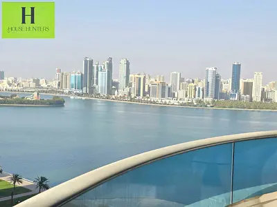 Sea View 2BR AC Parking Gym Pool Free