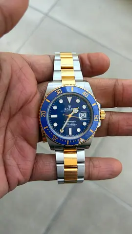 Rolex Submariner style two-tone blue dial watch (pre-owned) In pristine condfition