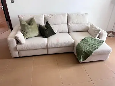 IKEA Esklstuna L Shape Sofa Bed Beige
