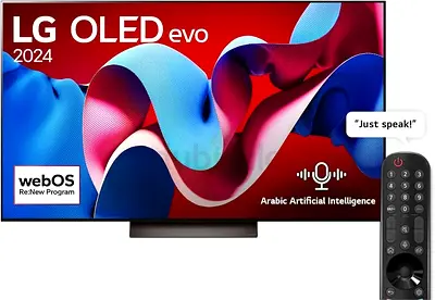 LG 77 Inch OLED evo C4 Smart 4K TV AI Magic remote Dolby Vision webOS24 Black