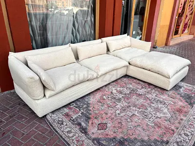 Marina home feather filled Sofa Beige