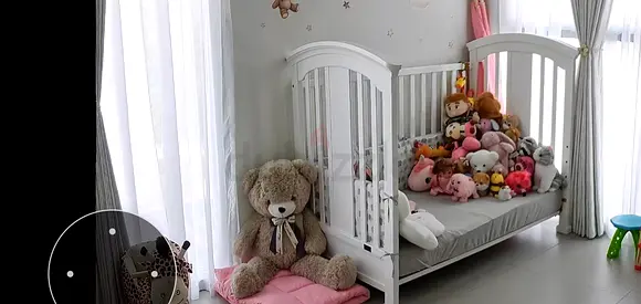White Wooden Baby Crib with Mattress - Good Condition