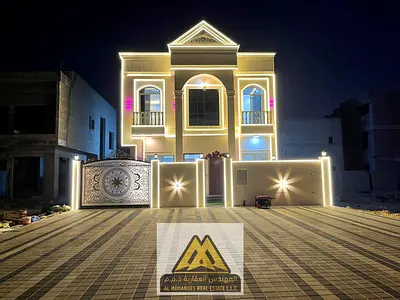 Brand New Classic 5BR Villa for Rent in Al Zahya, Ajman – 5 Master Beds with Built-in Wardrobes, Main & Prep Kitchens, Huge Yard & Parking