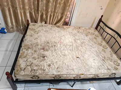 Used double bed frame only - metal frame, one bar broken