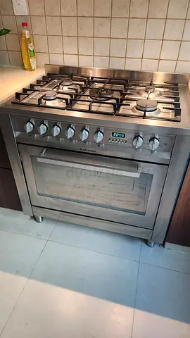 5-burner Stainless Steel Gas Range with Electric Fan Oven
