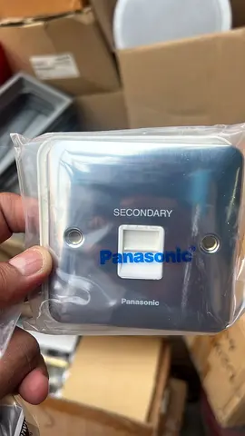 Panasonic Secondary Wall Plate / Socket - Stainless Steel finish (new in pack)