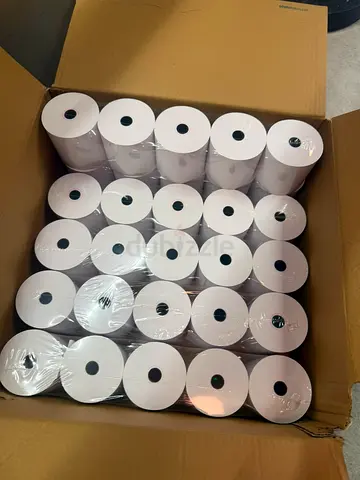 Box of Thermal Receipt Paper Rolls - 30 New Rolls
