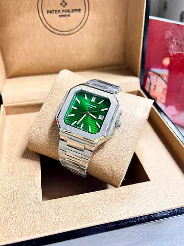 Patek Philippe style stainless steel men's watch with date (in box)🔥🔥🔥🔥🔥