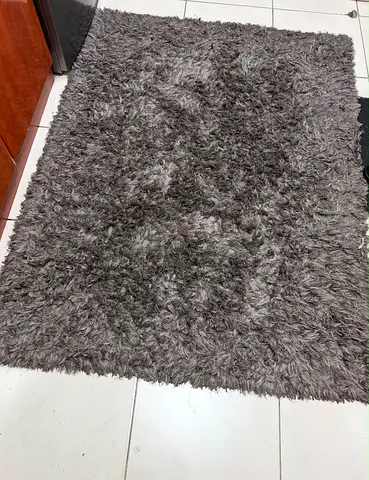 Grey Shaggy Area Rug - Soft Plush 4x6 (Approx.)
