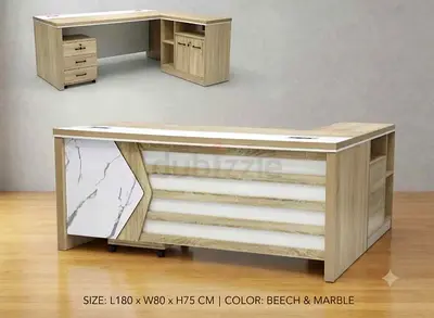 Brand new L shape wooden office Table Available
