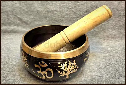 Majestic vintage Tibetan bowl for mental peace positive energy and stress relief for sale