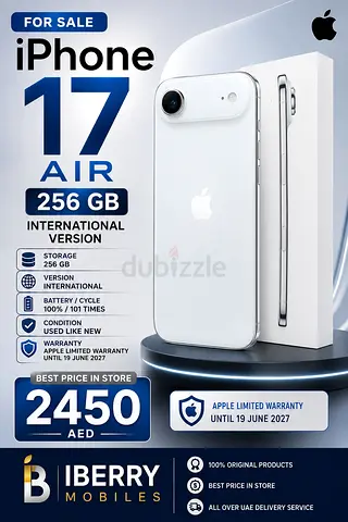 iPhone 17 Air 256GB (International) — Used, Like New