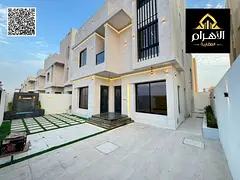 Luxury villa for sale in Al Bahia area – Ajman, two floors and a roof, at a special price includin