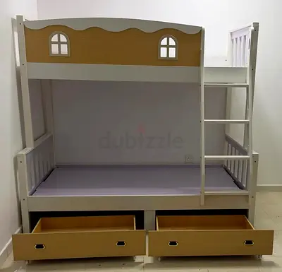 Wooden Bunk Bed for Kids with Storage Drawers - Brand new