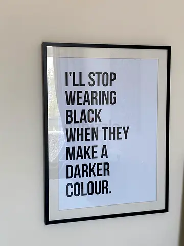 Large Framed Typography Quote Print Art