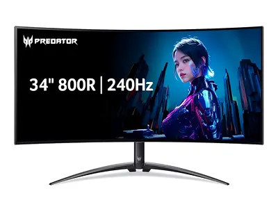 Acer Predator X34 | 34" UWQHD 3440 x 2440 OLED 800R Curved Gaming Monitor