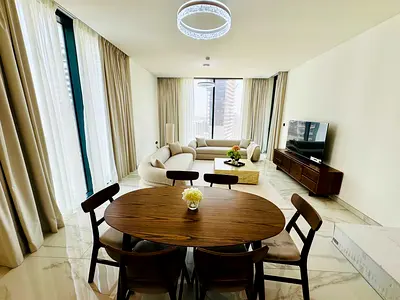 Fully Furnished, Brand New 3 Bedroom, Maids room , All Facilities