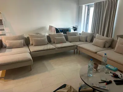 Excellent Condition IKEA Soderhamn U shape sofa Beige For sale