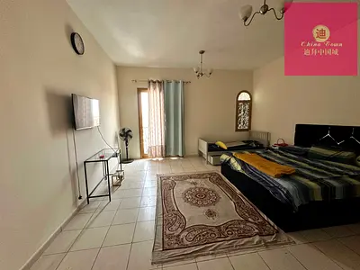 Semi Furnished Studio | Spain Cluster S-04 | Balcony & Community View