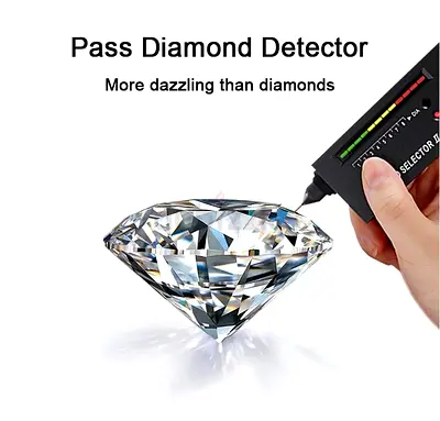 silver with diamonds moissanite pass diamond test