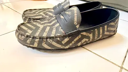 Gucci GG Caleido Print GG Supreme Canvas Driving Shoes
