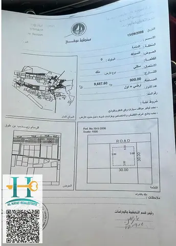 residential Villa land for sale in – Ajman Location / Manama 4 / Naseem Area / 9,687 SQFT Price: 50