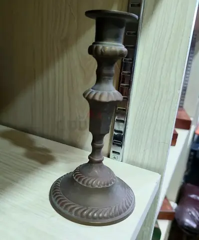 Antique brass candle holder-15cm height