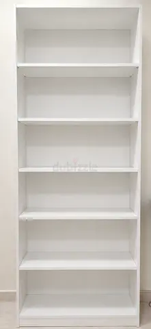 White Tall 6-Shelf Bookcase / Open Bookshelf - Good Condition