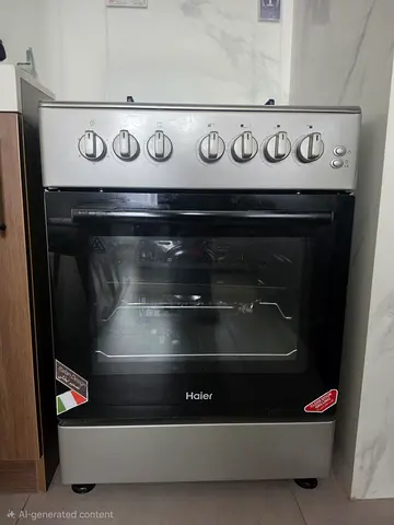 Haier Freestanding Gas Cooker with Oven - Stainless Steel, Good Condition