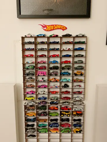 Brand New sealed 1:64 Diecast Display Rack Hotwheels, toy car rack 55 slots