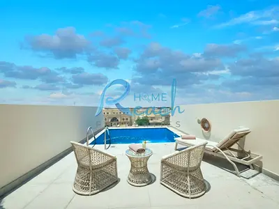 Freehold in Khalifa City | Private Pool + Elevator