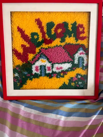 Hand knotted work - framed