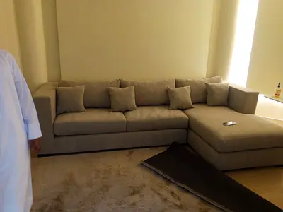 Brand New Comfortable Family Sofa with Spacious Seats, Soft Fabric and Stylish Modern Home Furniture