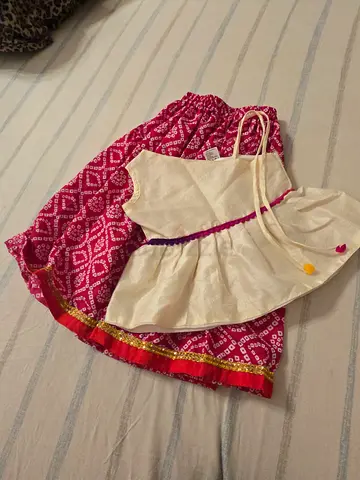 Girls traditional lehenga skirt and top set - size small