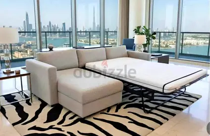 L-shaped sofa with pull-out bed — excellent condition