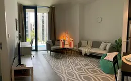 Fully furnished 1bhk 2baths in 68k balcony wardrobes 1parking