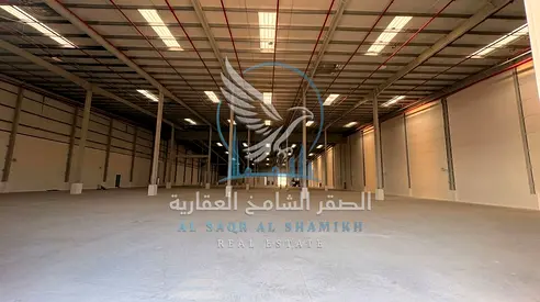 Brand-New Warehouses for Rent in Al Sajaa | 60,000 Sq. Ft. | Modern Civil Defense | Wide Truck Access