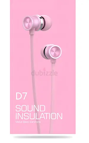 (BRAND NEW) D7 Metal Bass In-Ear Earphones with Mic