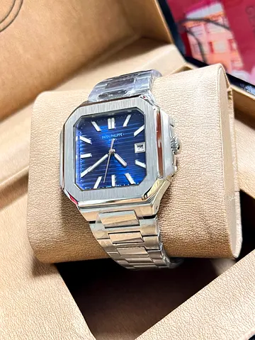 Patek Philippe style stainless steel men's watch with date (in box)🔥🔥