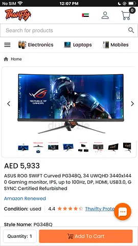 ASUS ROG Swift Gaming monitor