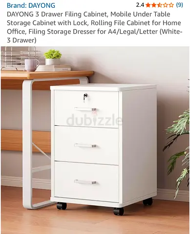 3 Drawer Mobile Filing Cabinet
